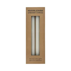 Bougies cire striées