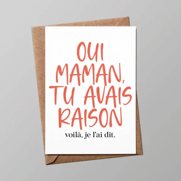 Carte/ Oui maman