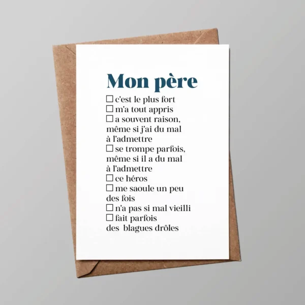 Carte/ Mon père