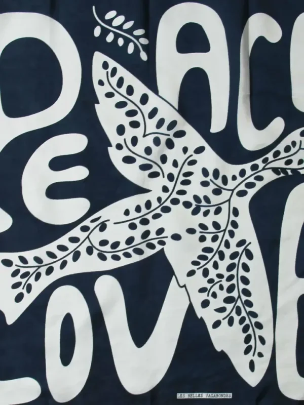 Foulard soie/ Peace noir