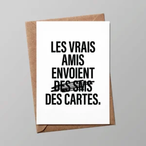 Carte/ Les vrais amis