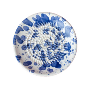 Assiette à râper/ Bleue
