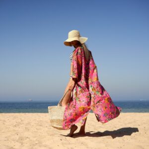 Kimono plage/ Fuchsia