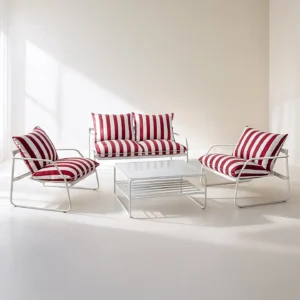 Salon de jardin Flavio/ Rouge