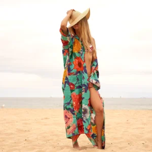 Kimono plage/ Turquoise