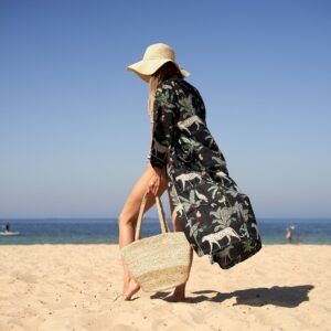 Kimono plage/ Jungle Noir