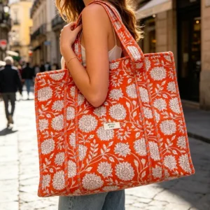 Sac cabas/ Flower orange