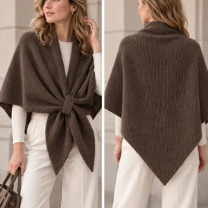Poncho/ Chocolat