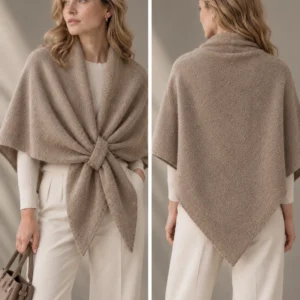 Poncho/ Taupe
