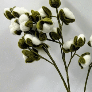 Fleur coton feutrine de laine