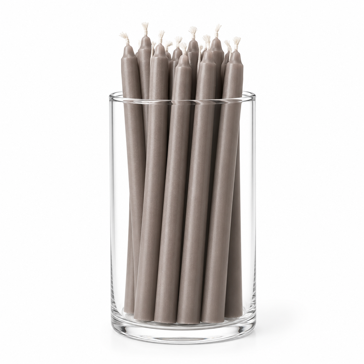 Bougie cierge/ Taupe