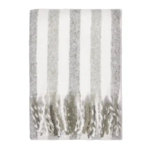 Plaid Riva/ Rayé gris